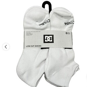 DC shoes Men's white quarter socks